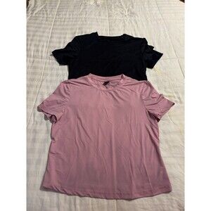 Shein Sz Large 2 Piece Lot Performance Tops Pink & Blk